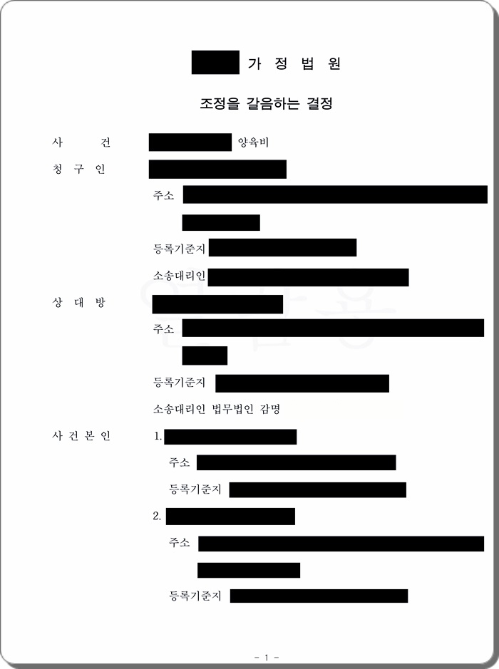 전 아내가 9000만 원의 과거 양육비를 청구한 사안, 85% 감액.jpg